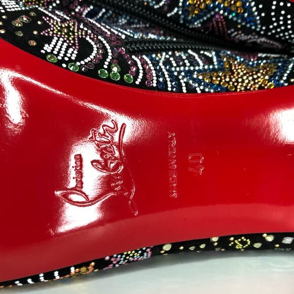 Christian Louboutin So Kate Starlight Crystals Studded Limited Edition Booty 40 - Picture 12 of 13
